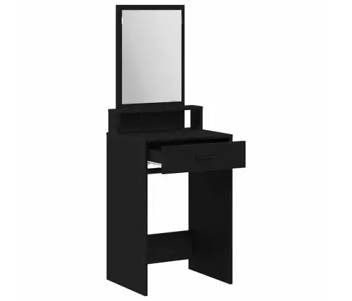 Grims Galds Ar Atvilktnēm, Melna Ozola Krāsā, 50X41X140 Cm Vidaxl