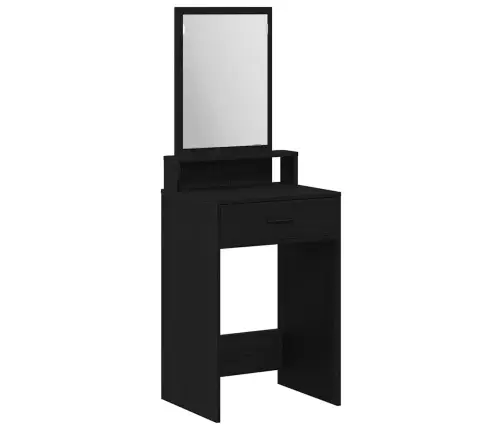 Grims Galds Ar Atvilktnēm, Melna Ozola Krāsā, 50X41X140 Cm Vidaxl