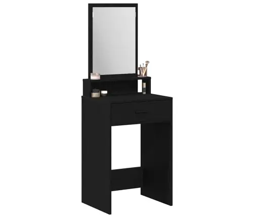 Grims Galds Ar Atvilktnēm, Melna Ozola Krāsā, 50X41X140 Cm Vidaxl