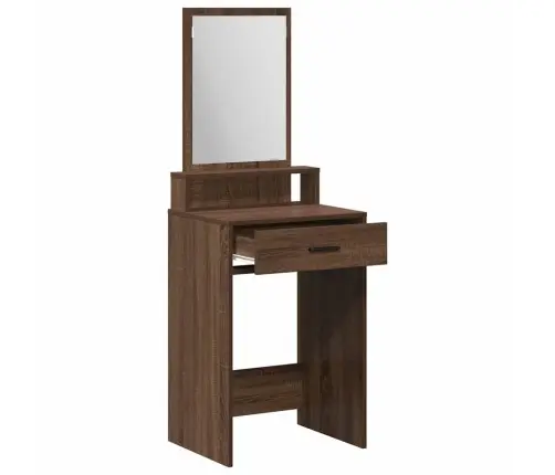 Makiažo Stalas Rudas Ąžuolas 50 X 41 X 140 Cm Apdirbta Mediena