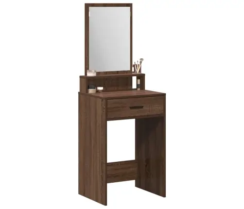 Makiažo Stalas Rudas Ąžuolas 50 X 41 X 140 Cm Apdirbta Mediena