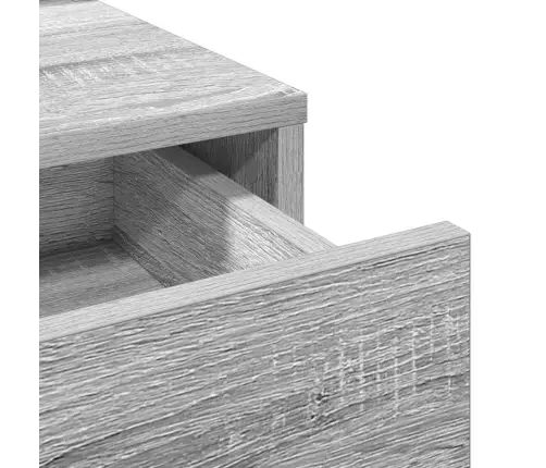 Kosmētikas Galds Ar Atvilktnēm, Pelēks, Sonoma, 79X41X140 Cm Vidaxl