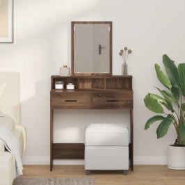 Dressing Galds Brūns Ozols 79 X 41 X 140 Cm Inženierijas Koks Vidaxl