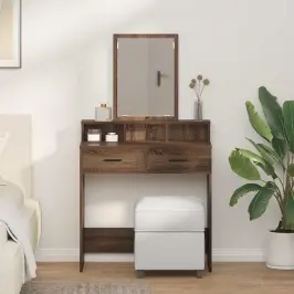 Dressing Galds Brūns Ozols 79 X 41 X 140 Cm Inženierijas Koks Vidaxl