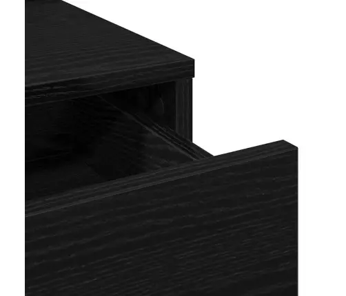 Makiažo Stalas Su Stalčių Juodas Ąžuolas 100 X 41 X 140 Cm