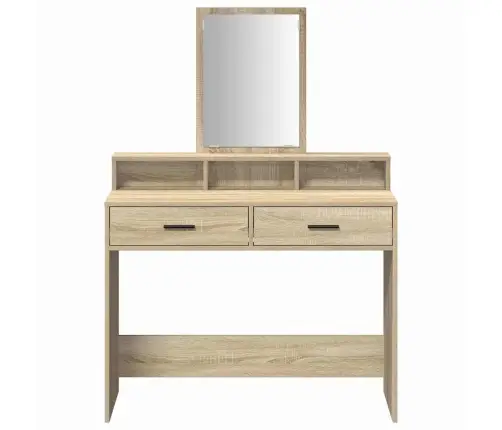 Grīdas Spogulis Ar Atvilktnēm Sonoma Ozols 100X41X140 Cm Vidaxl