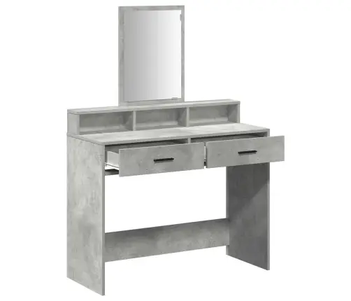 Grims Galds Ar Atvilktnēm Pelēkā Betona Krāsā 100X41X140 Cm Vidaxl