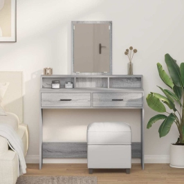 Dressing Galds Ar Atvilktni Pelēks Sonoma 100 X 41 X 140 Cm Vidaxl