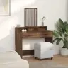 Grims Galds Ar Atvilktnēm Brūns Ozols 100X41X140 Cm Vidaxl