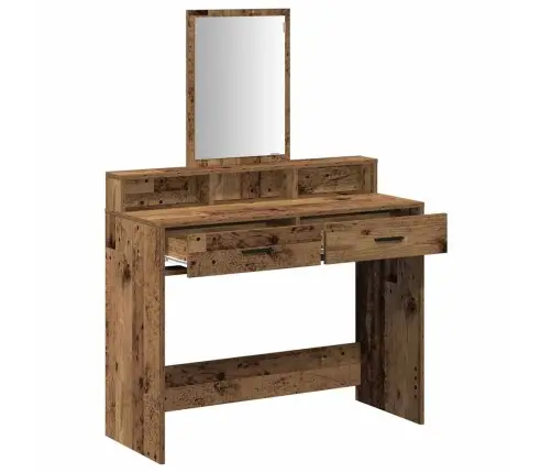 Grima Galdiņš Ar Atvilktnēm Vecs Koks 100X41X140 Cm Vidaxl
