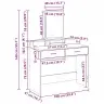 Dressing Galds Ar Atvilktni Amatnieku Ozola 100 X 41 X 140 Cm Vidaxl