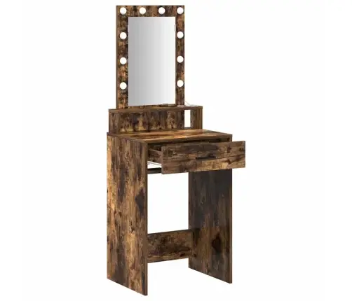 Riietumislaud Peeglituledega Pruun 50 X 41 X 140 Cm Tehispuit