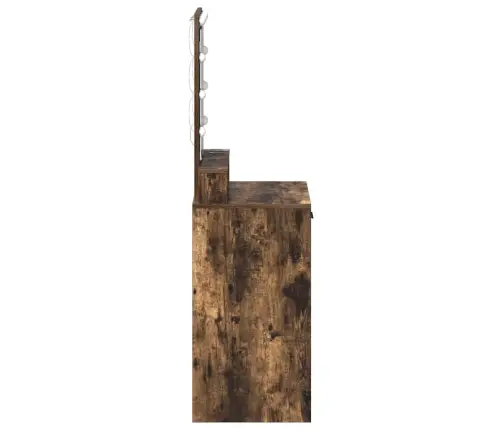 Riietumislaud Peeglituledega Pruun 50 X 41 X 140 Cm Tehispuit