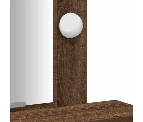 Riietumislaud Peeglituledega Pruun 50 X 41 X 140 Cm Tehispuit