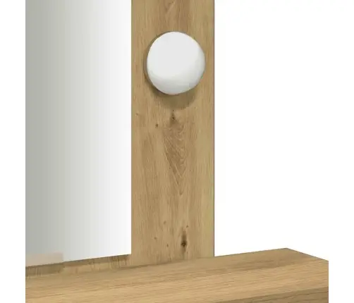 Kosmētikas Galds Ar Led Gaismiņām, Artisan Oak, 50X41X140 Cm Vidaxl Kosmētikas Galds Ar Led Gaismiņām, Artisan Oak, 50X41X140 Cm Vidaxl