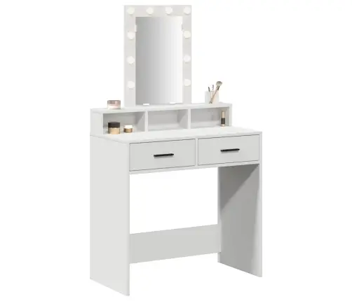 Makiažo Stalas Balta 79 X 41 X 140 Cm Apdirbta Mediena