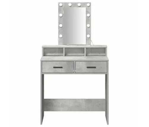 Makiažo Stalas Pilka 79 X 41 X 140 Cm Apdirbta Mediena Makiažo Stalas Pilka 79 X 41 X 140 Cm Apdirbta Mediena
