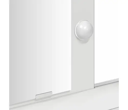 Riietumislaud Peeglituledega Valge 100 X 41 X 140 Cm Tehispuit