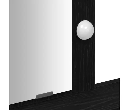 Friziergaldiņš Ar Led Gaismām, Melnais Ozols, 100X41X140 Cm Vidaxl