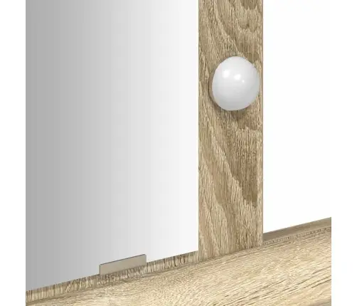 Riietumislaud Peeglituledega Pruun 100 X 41 X 140 Cm Tehispuit