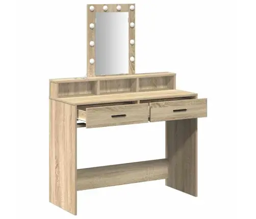 Riietumislaud Peeglituledega Pruun 100 X 41 X 140 Cm Tehispuit