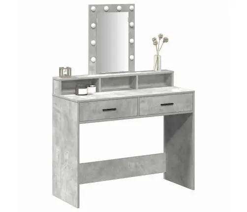 Riietumislaud Peeglituledega Hall 100 X 41 X 140 Cm Tehispuit