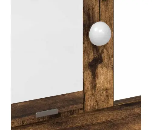 Tualetes Galdiņš Ar Led Gaismām Dūmots Ozols 100X41X140 Cm Vidaxl