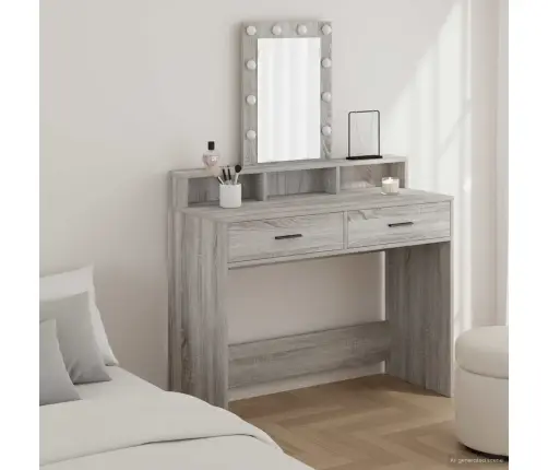 Riietumislaud Peeglituledega Hall 100 X 41 X 140 Cm Tehispuit