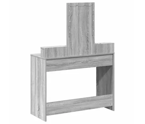 Kosmētikas Galdiņš Ar Led Gaismām Pelēks Sonoma 100X41X140 Cm Vidaxl