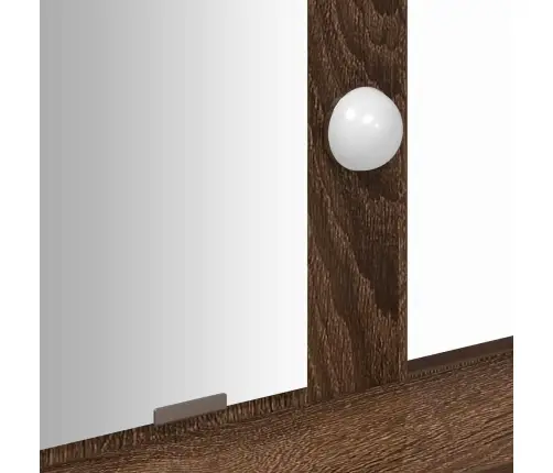 Kosmētikas Galdiņš Ar Led Gaismām - Brūns Ozols, 100X41X140 Cm Vidaxl Kosmētikas Galdiņš Ar Led Gaismām - Brūns Ozols, 100X41X140 Cm Vidaxl