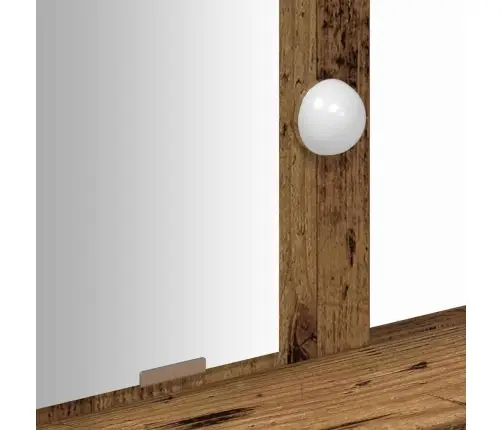 Grims Galdiņš Ar Led Gaismām, Vecs Koks, 100X41X140 Cm Vidaxl