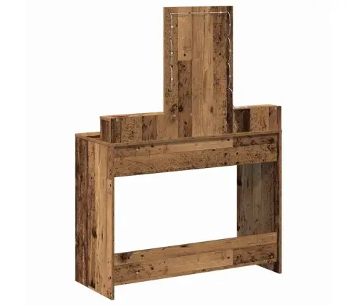 Grims Galdiņš Ar Led Gaismām, Vecs Koks, 100X41X140 Cm Vidaxl