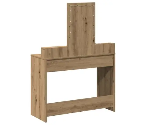 Tualetes Galdiņš Ar Led Gaismām Artisan Oak 100X41X140 Cm Vidaxl