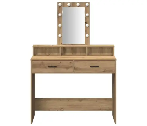 Tualetes Galdiņš Ar Led Gaismām Artisan Oak 100X41X140 Cm Vidaxl