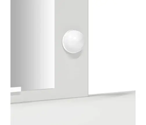 Riietumislaud Peeglituledega Valge 102 X 33 X 135 Cm Tehispuit