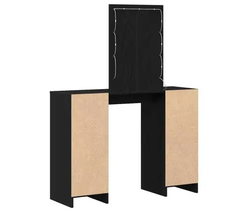 Makiažo Stalas Juoda 102 X 33 X 135 Cm Apdirbta Mediena Makiažo Stalas Juoda 102 X 33 X 135 Cm Apdirbta Mediena