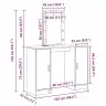 Makiažo Stalas Juoda 102 X 33 X 135 Cm Apdirbta Mediena Makiažo Stalas Juoda 102 X 33 X 135 Cm Apdirbta Mediena