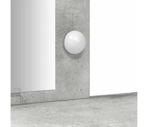 Tualetes Galdiņš Ar Led Gaismām Pelēkā Betona 102X33X135 Cm Vidaxl