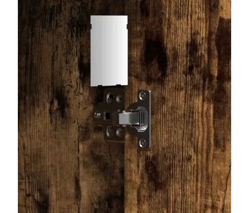 Tualetes Galdiņš Ar Led Gaismām Dūmotais Ozols 102X33X135 Cm Vidaxl