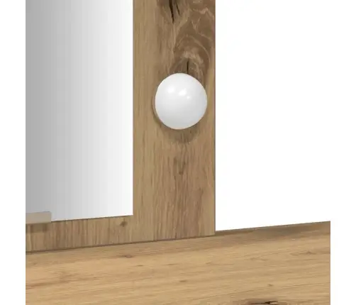 Riietumislaud Peeglituledega Pruun 102 X 33 X 135 Cm Tehispuit