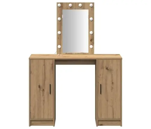 Riietumislaud Peeglituledega Pruun 102 X 33 X 135 Cm Tehispuit