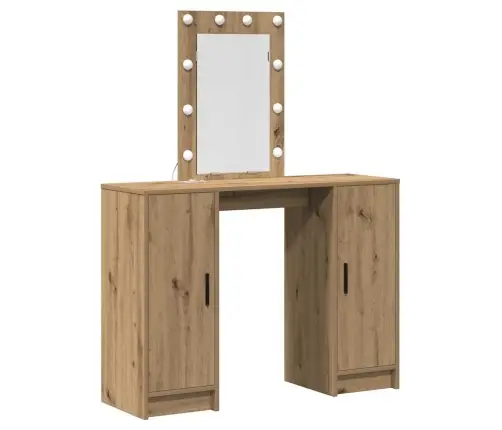 Riietumislaud Peeglituledega Pruun 102 X 33 X 135 Cm Tehispuit