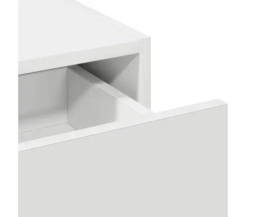 Sienas Piekārtais Grima Galds Balts 60X40X70 Cm Vidaxl