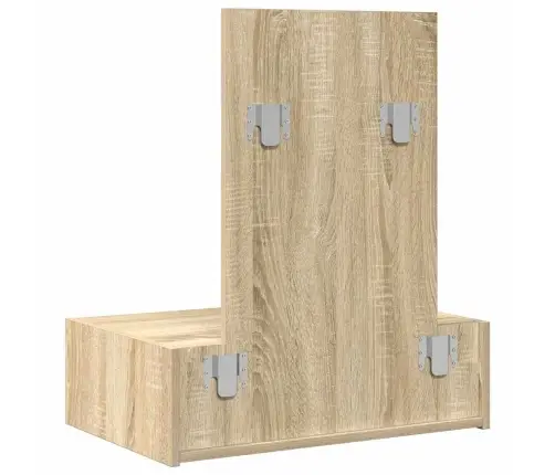 Riietumislaud Sahtliga Peegliga Pruun 60 X 40 X 70 Cm Tehispuit