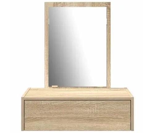 Riietumislaud Sahtliga Peegliga Pruun 60 X 40 X 70 Cm Tehispuit