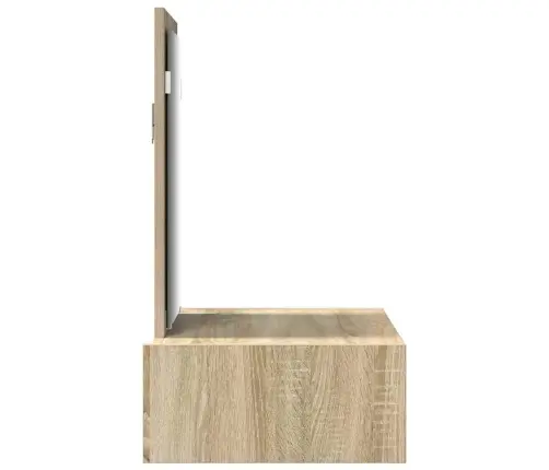 Riietumislaud Sahtliga Peegliga Pruun 60 X 40 X 70 Cm Tehispuit