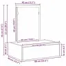 Riietumislaud Sahtliga Peegliga Pruun 60 X 40 X 70 Cm Tehispuit