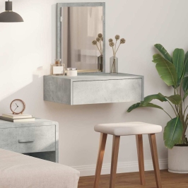 Dressing Galds Pelēka 60 X 40 X 70 Cm Inženierijas Koks Vidaxl