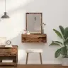 Makiažo Stalas Su Stalčių Ruda 60 X 40 X 70 Cm Apdirbta Mediena