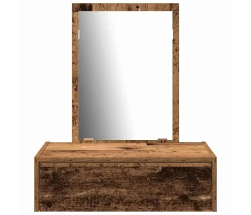 Makiažo Stalas Su Stalčių Ruda 60 X 40 X 70 Cm Apdirbta Mediena